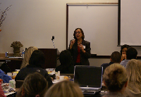 JoAnn speaking at San Mateo County Training Workshop
